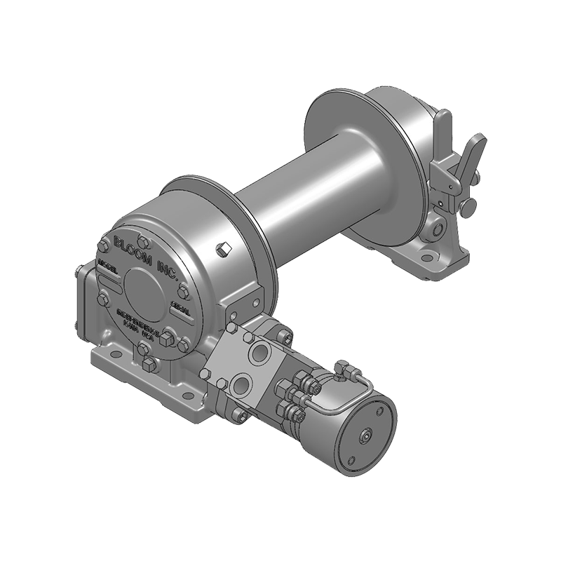Series 1200 galvanized worm gear winches Bloom Manufacturing